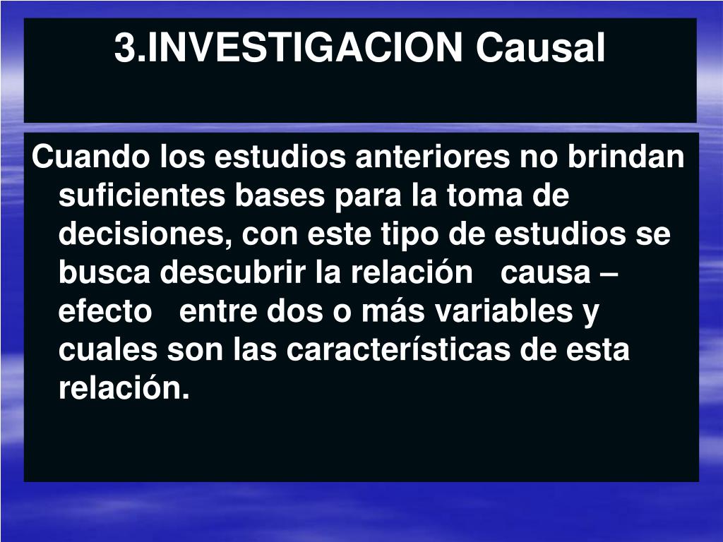 investigación causal